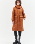 HAZEL MIDI COAT PADDED WITH CAMEL WOOL AND MEIDA