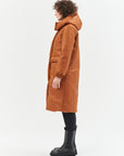 HAZEL MIDI COAT PADDED WITH CAMEL WOOL AND MEIDA