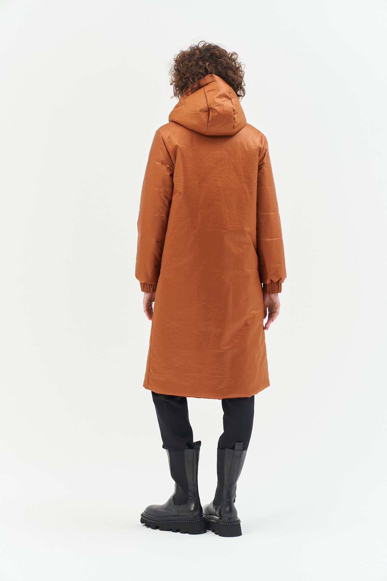 HAZEL MIDI COAT PADDED WITH CAMEL WOOL AND MEIDA