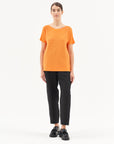 SHORT SLEEVE KNITED SWEATER IN ORANGE