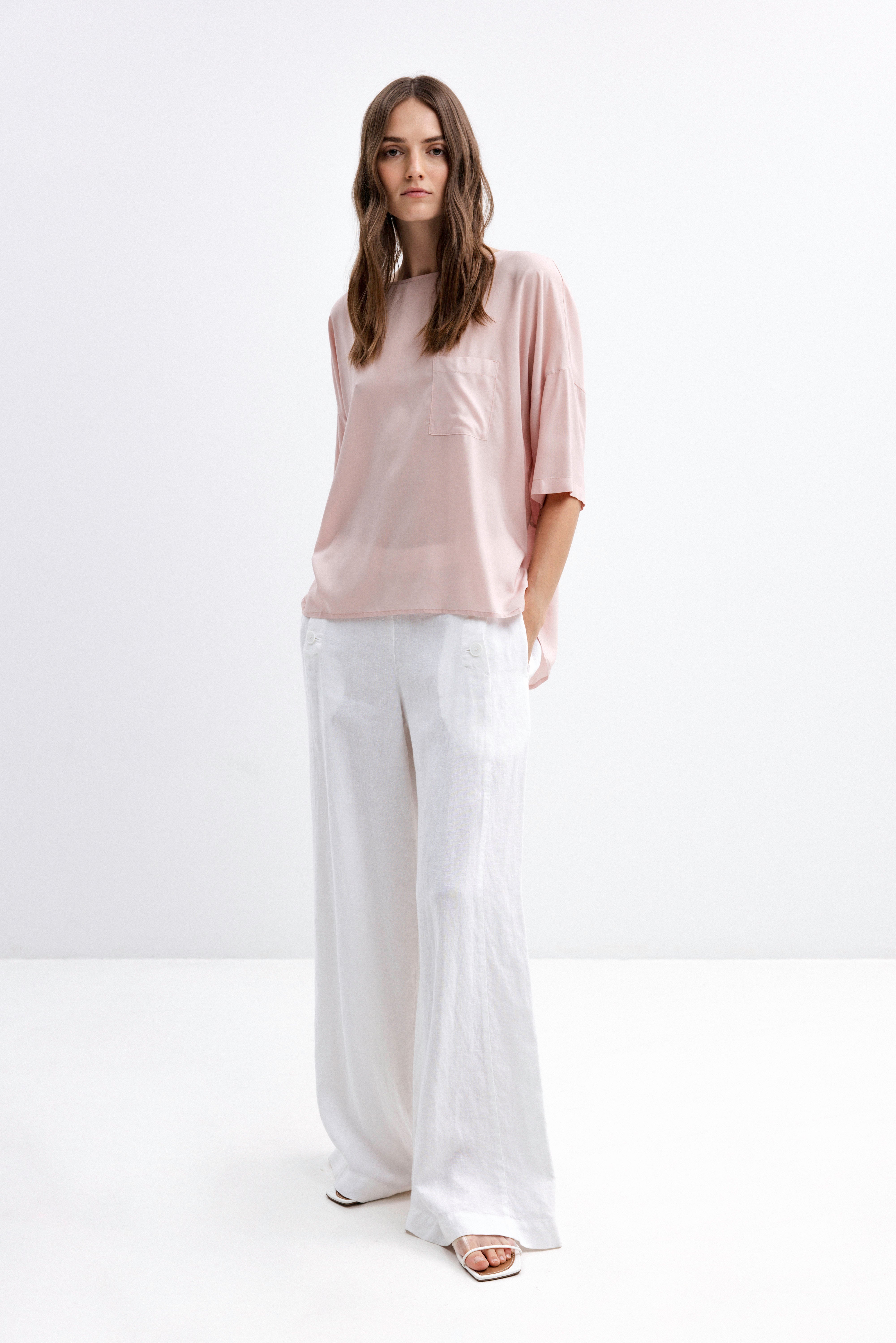 OVERSIZED BLUSH PINK BLOUSE