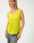 SLEEVELESS TOP IN LIME