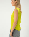 SLEEVELESS TOP IN LIME