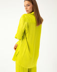 LONG SHIRT IN LIME