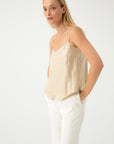 BEIGE TOP WITH LINEN