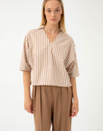 ORGANIC COTTON STRIPED BLOUSE