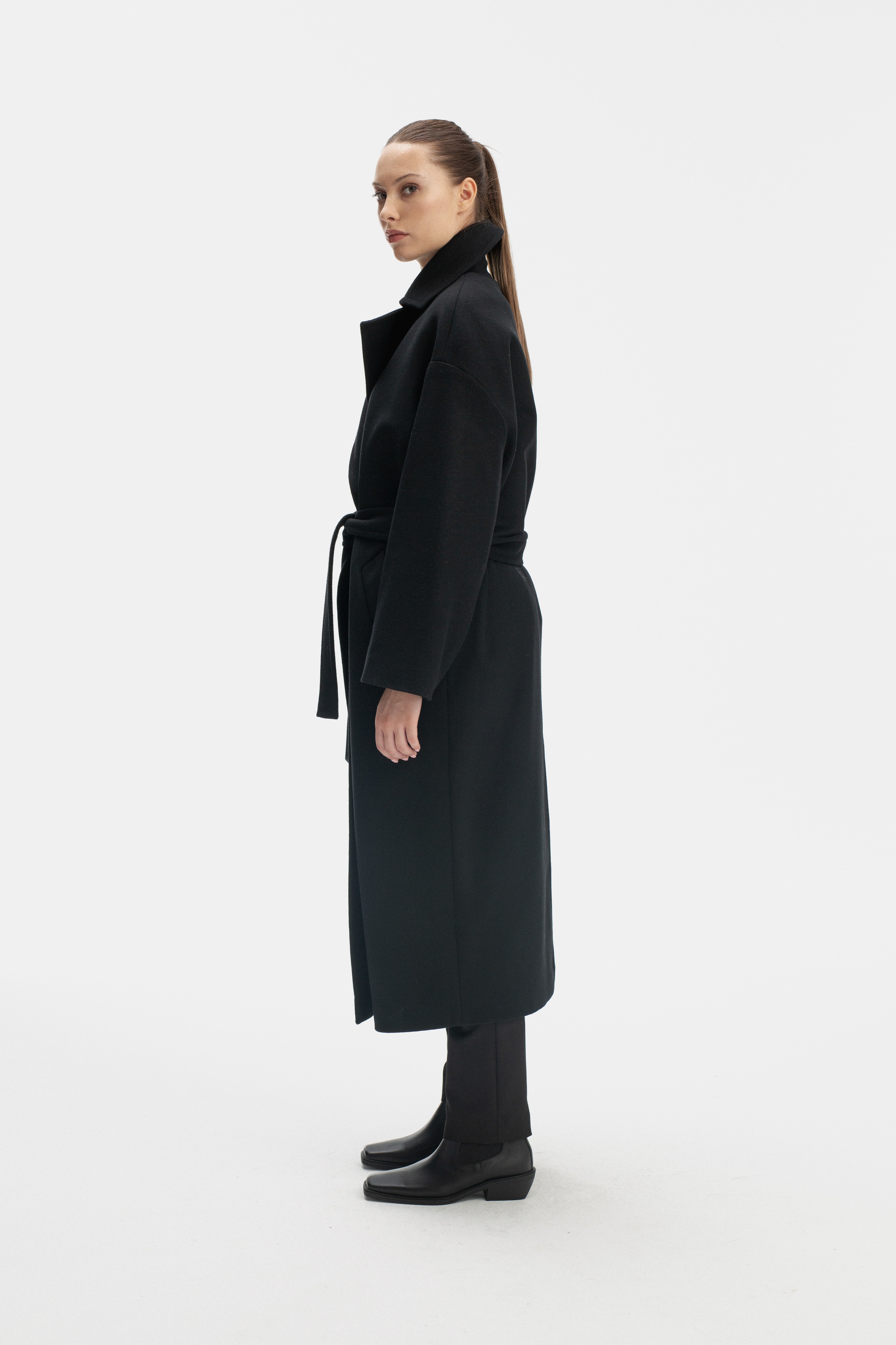 OVERSIZED BLACK LONG COAT