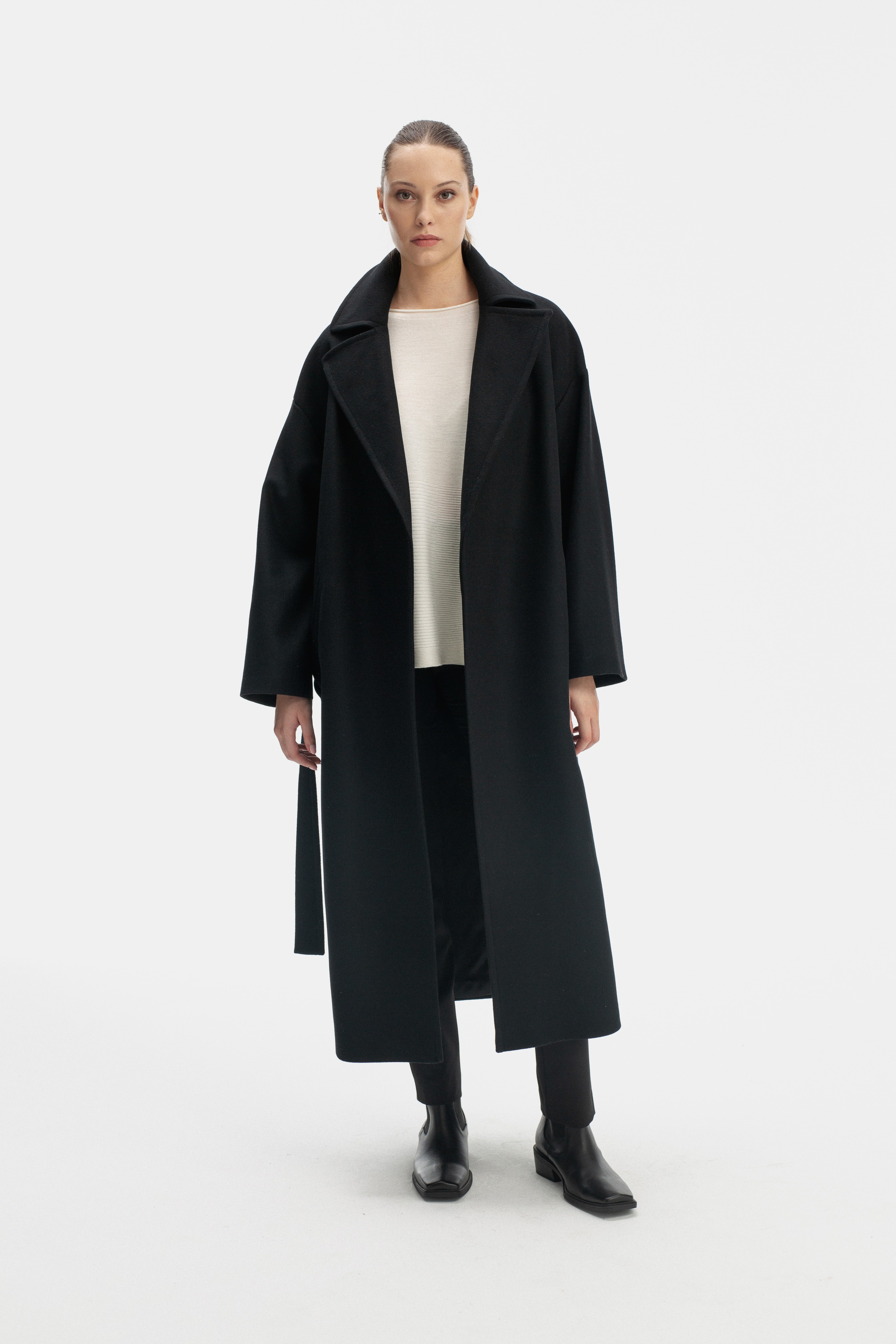 OVERSIZED BLACK LONG COAT