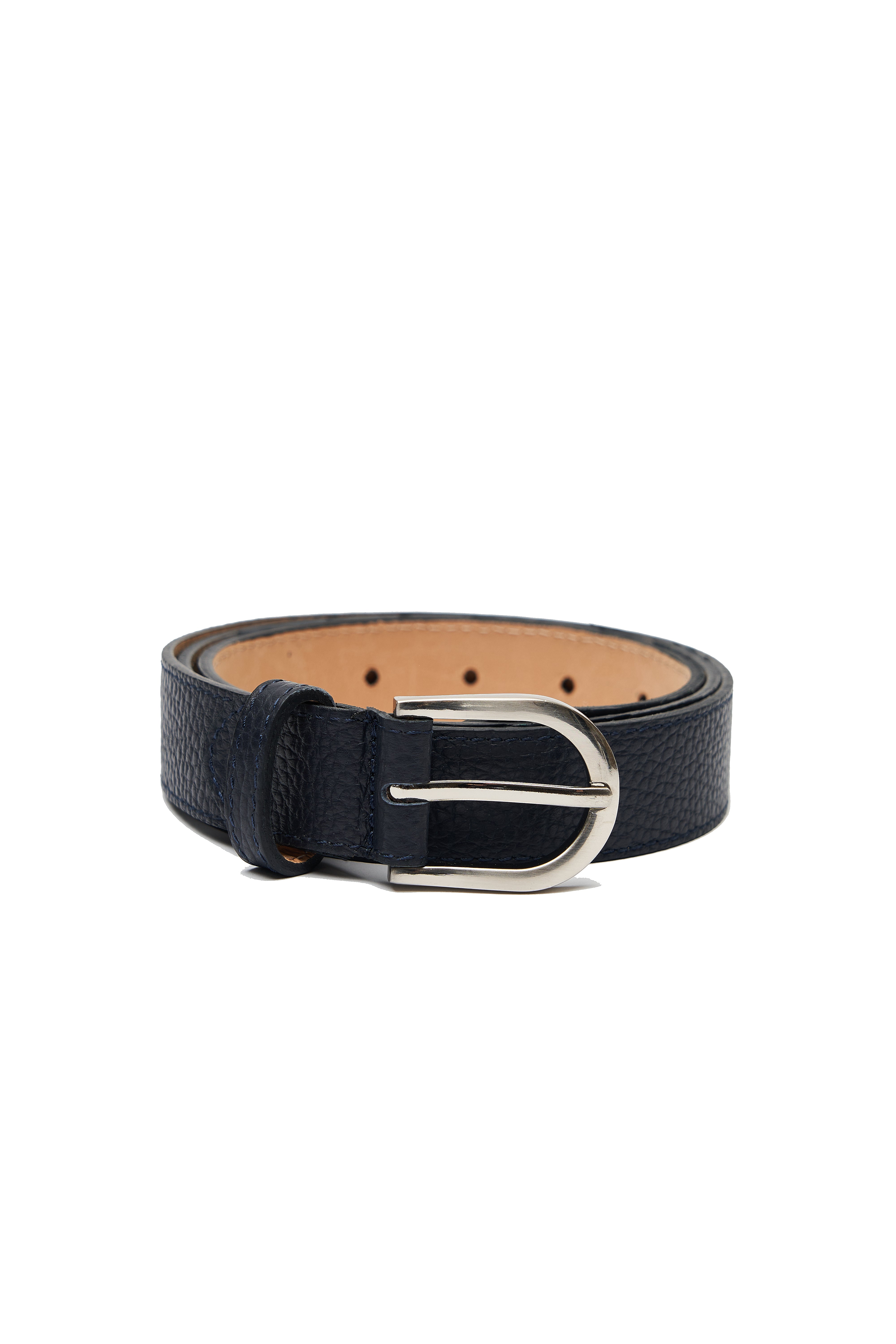 LEATHER BLUE BELT WITH SILVER DETAILS