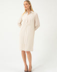 BEIGE SHIRT TYPE DRESS