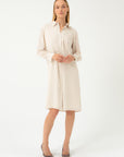 BEIGE SHIRT TYPE DRESS