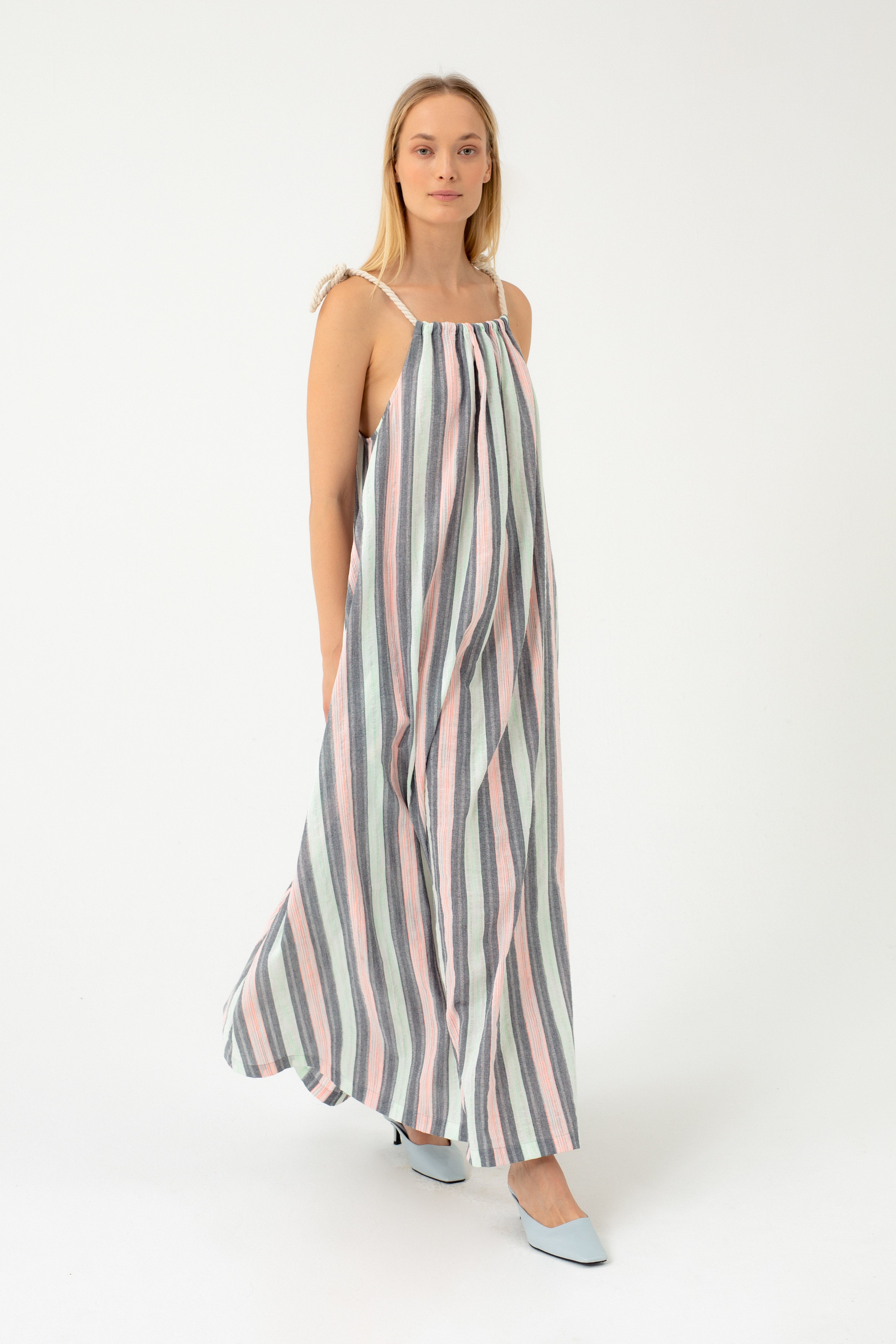 MAXI STRIPED BEACH DRESS