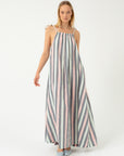 MAXI STRIPED BEACH DRESS