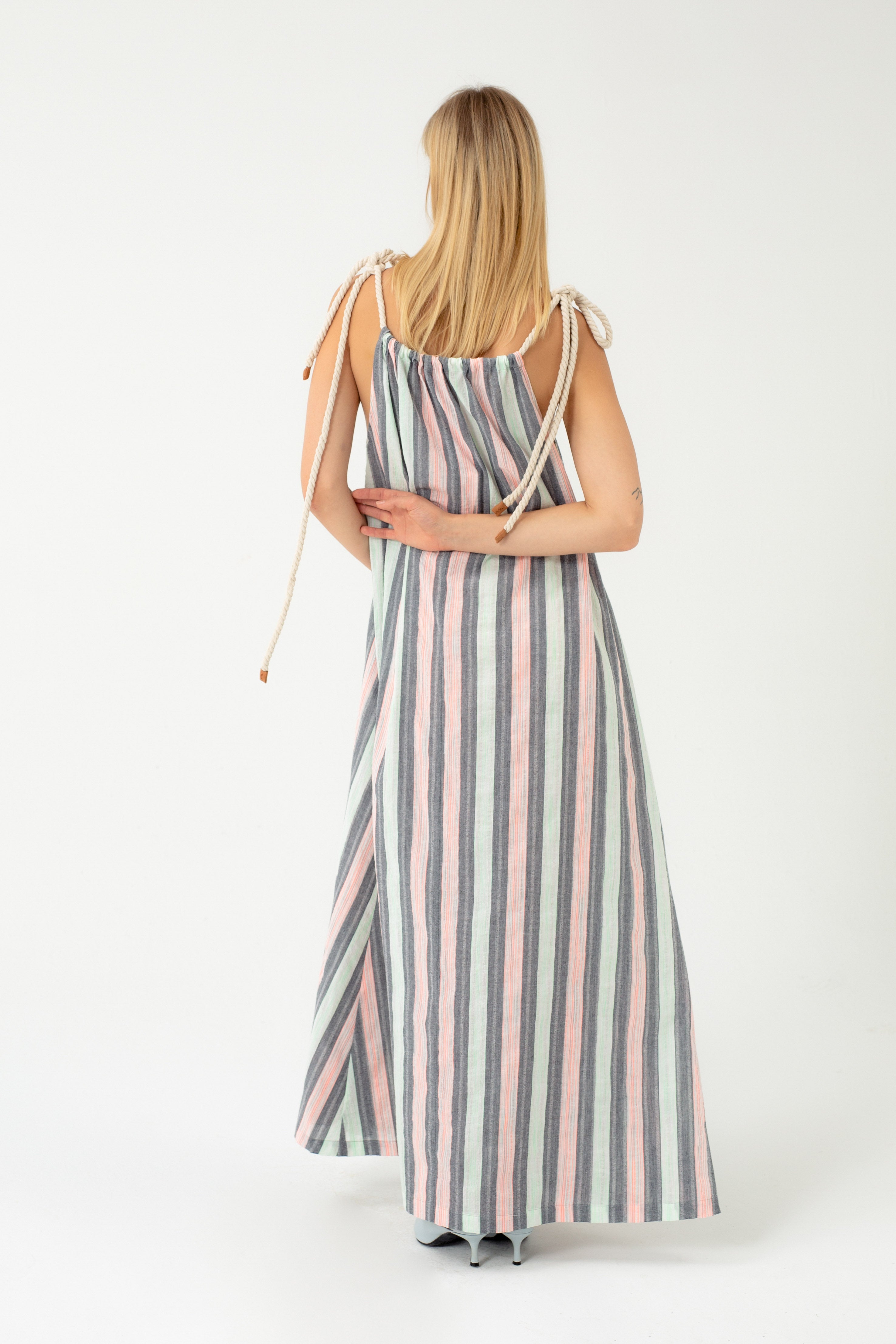 MAXI STRIPED BEACH DRESS