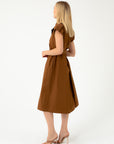 ORGANIC COTTON SAFARI CAMEL DRESS