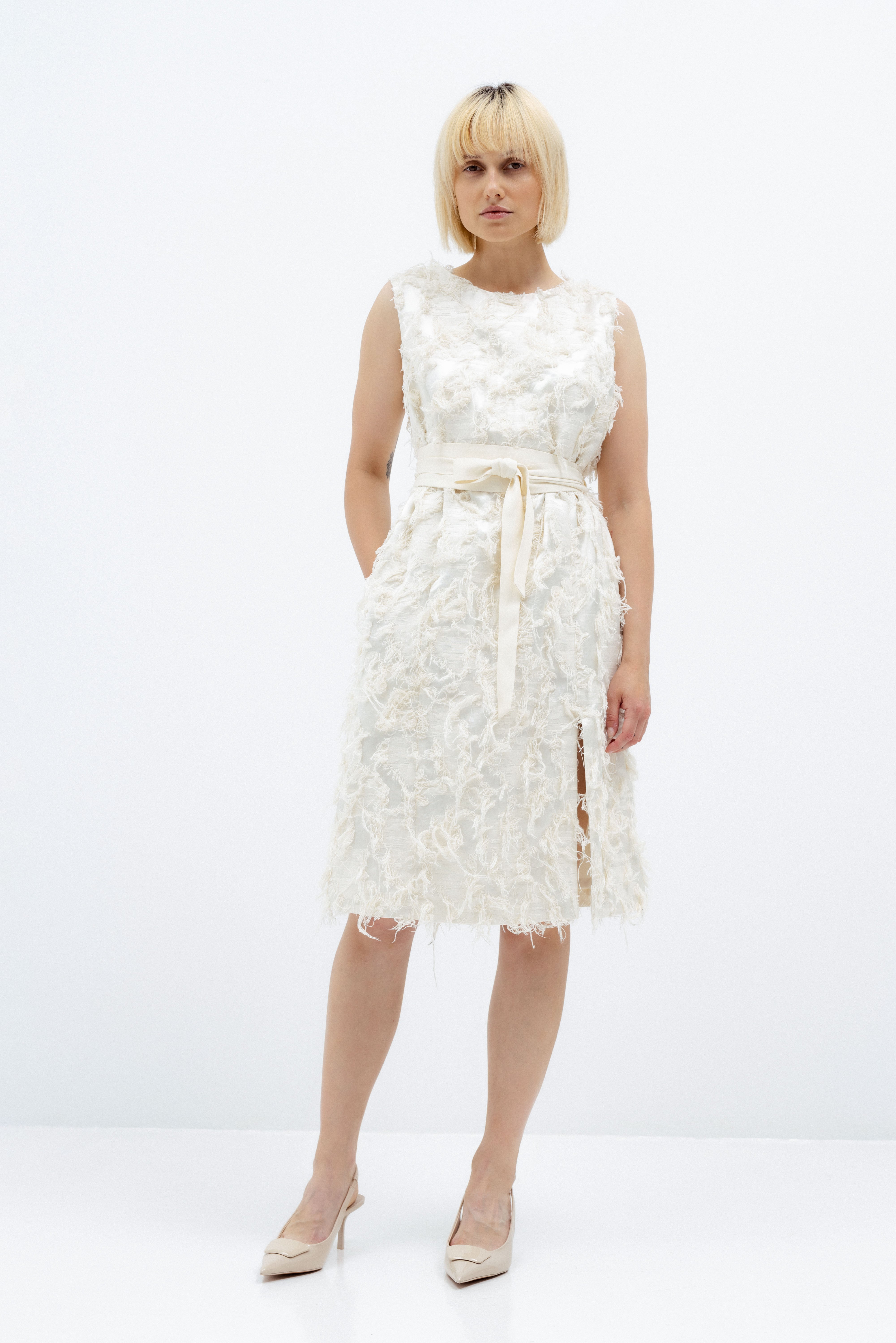 COPERNI Printed lace-trimmed satin-jacquard midi dress | NET