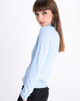 LIGHT BLUE TURTLENECK SWEATER