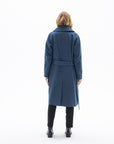 WOOL BLUE COAT WITH PATCH POCKETS