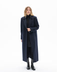 ONE BUTTON CLASSIC NAVY COAT