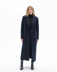 ONE BUTTON CLASSIC NAVY COAT