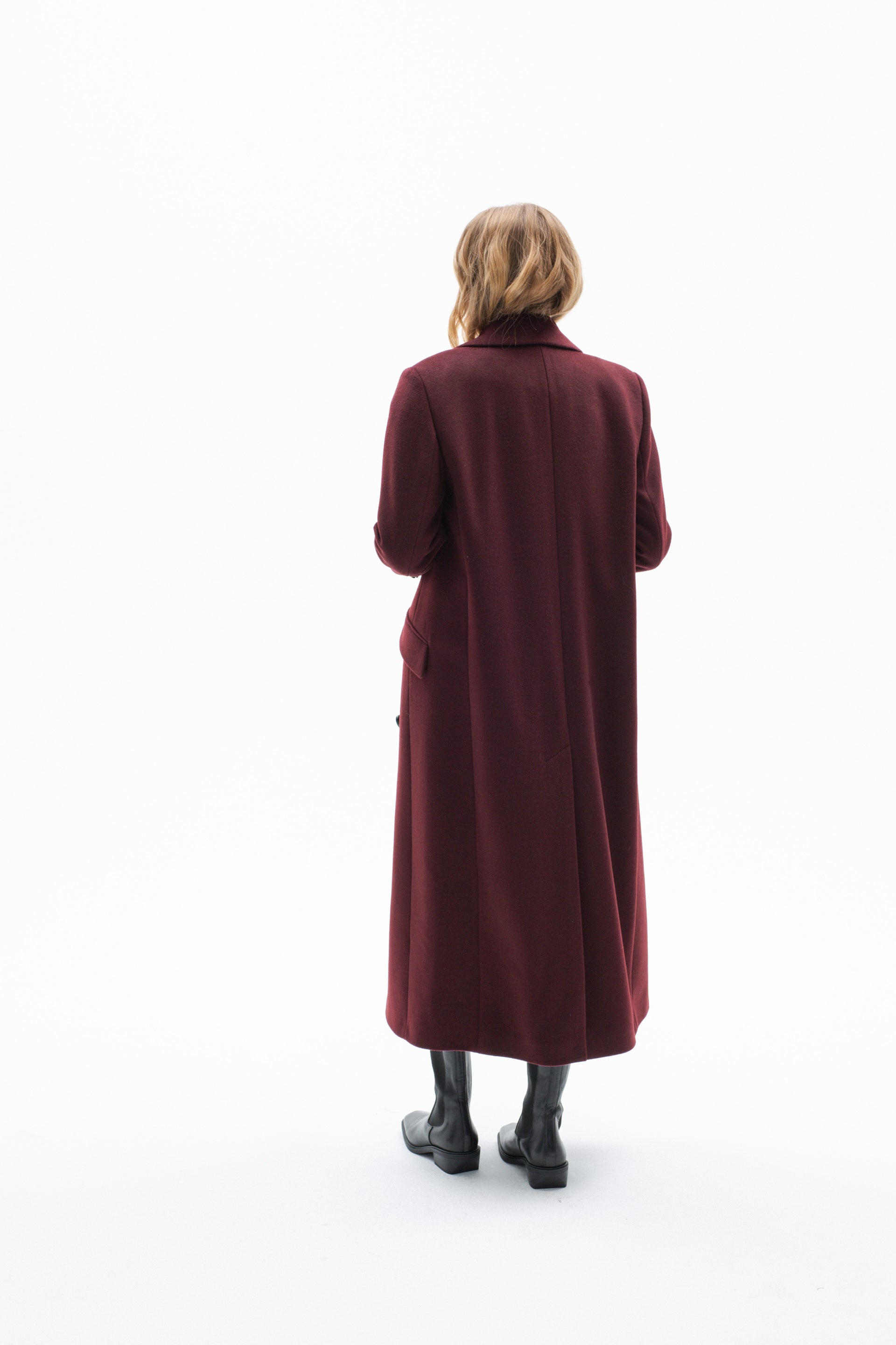 BURGUNDY LONG COAT