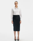 NAVY PENCIL SKIRT