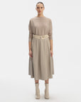 MID-CALF LENGTH SAND SKIRT