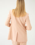 DOUBLE-BREASTED PEACH FITTED JACKET