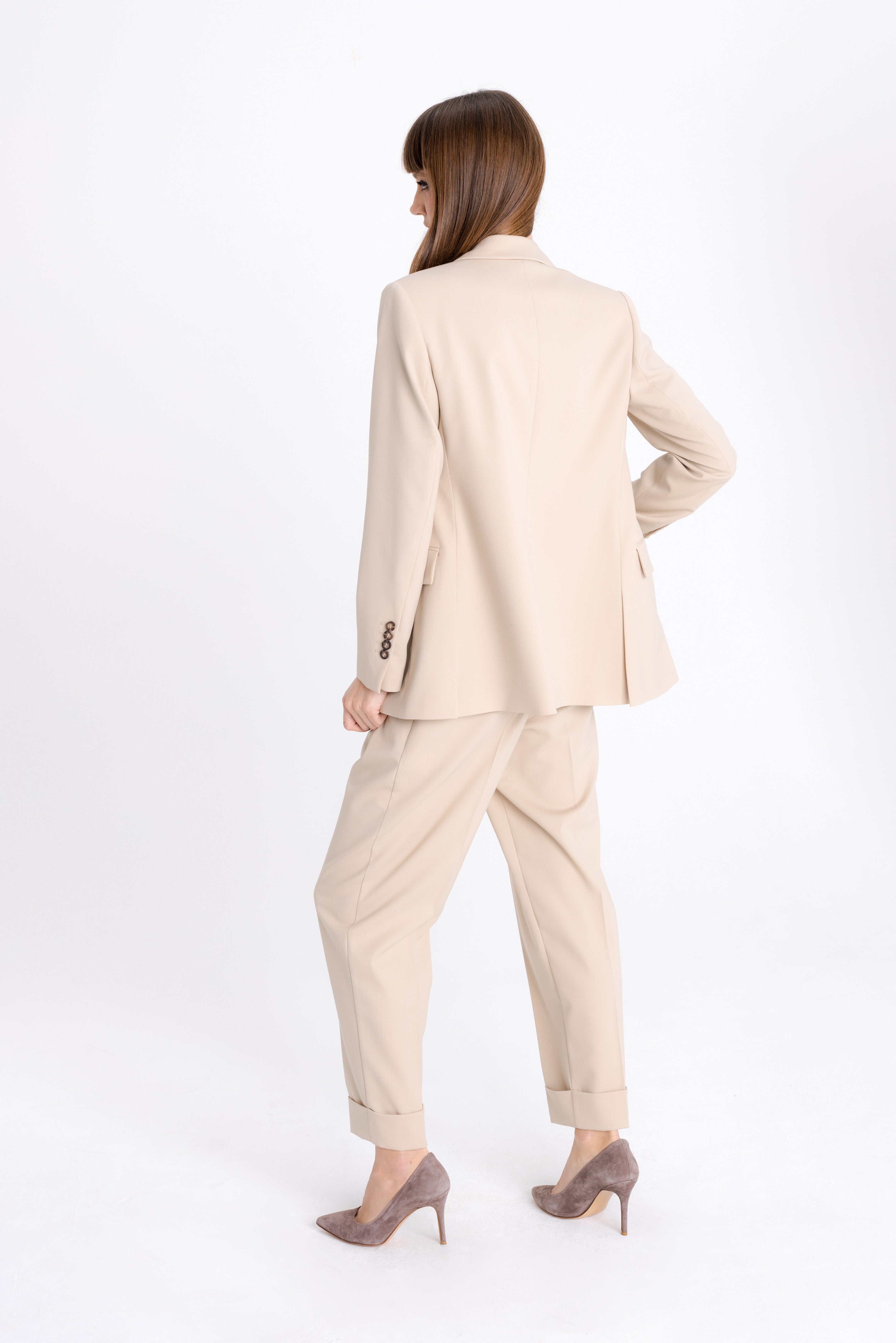 BEIGE SINGLE BREASTED JACKET