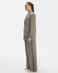 SINGLE-LINED STRAIGHT SILHOUETTE JACKET BEIGE MELANGE