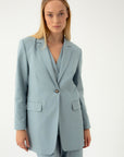 DUST BLUE SINGLE-BREASTED JACKET