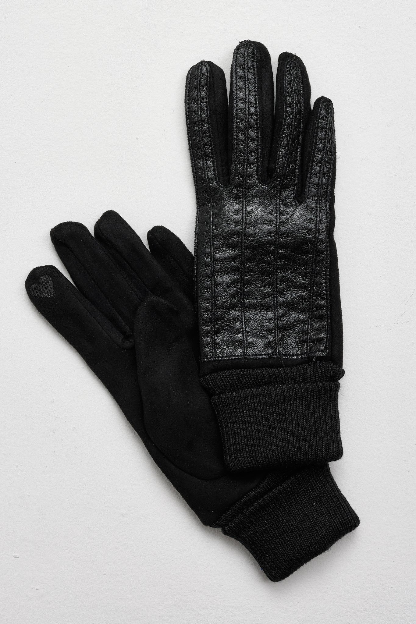 ECO LEATHER GLOVES BLACK