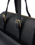 2in1 LEATHER BLACK HANDBAG