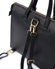 2in1 LEATHER BLACK HANDBAG