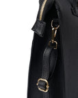 2in1 LEATHER BLACK HANDBAG