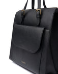 2in1 LEATHER BLACK HANDBAG