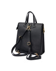 2in1 LEATHER BLACK HANDBAG