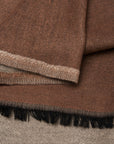 BROWN SCARF WITH WOOL