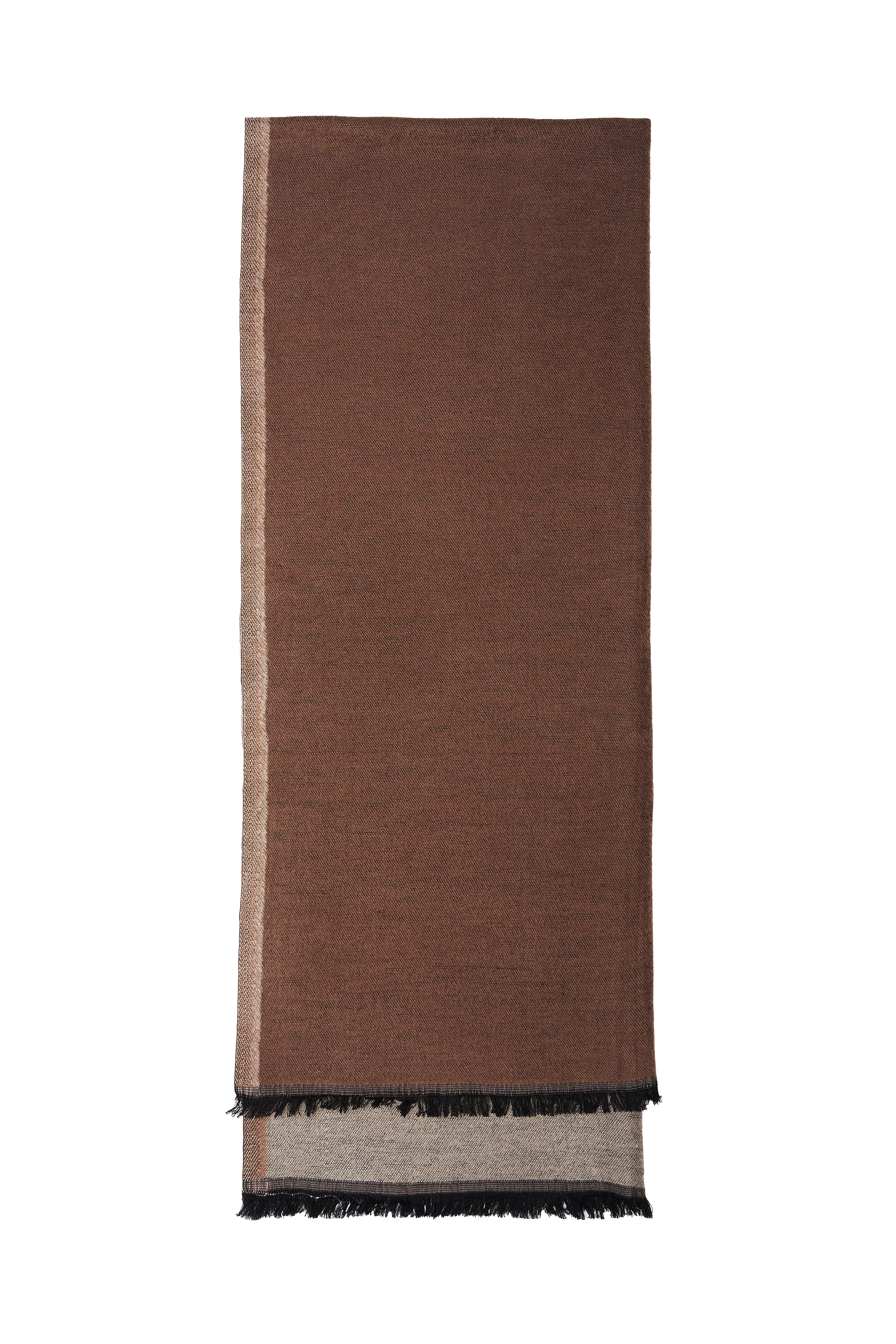 BROWN SCARF WITH WOOL