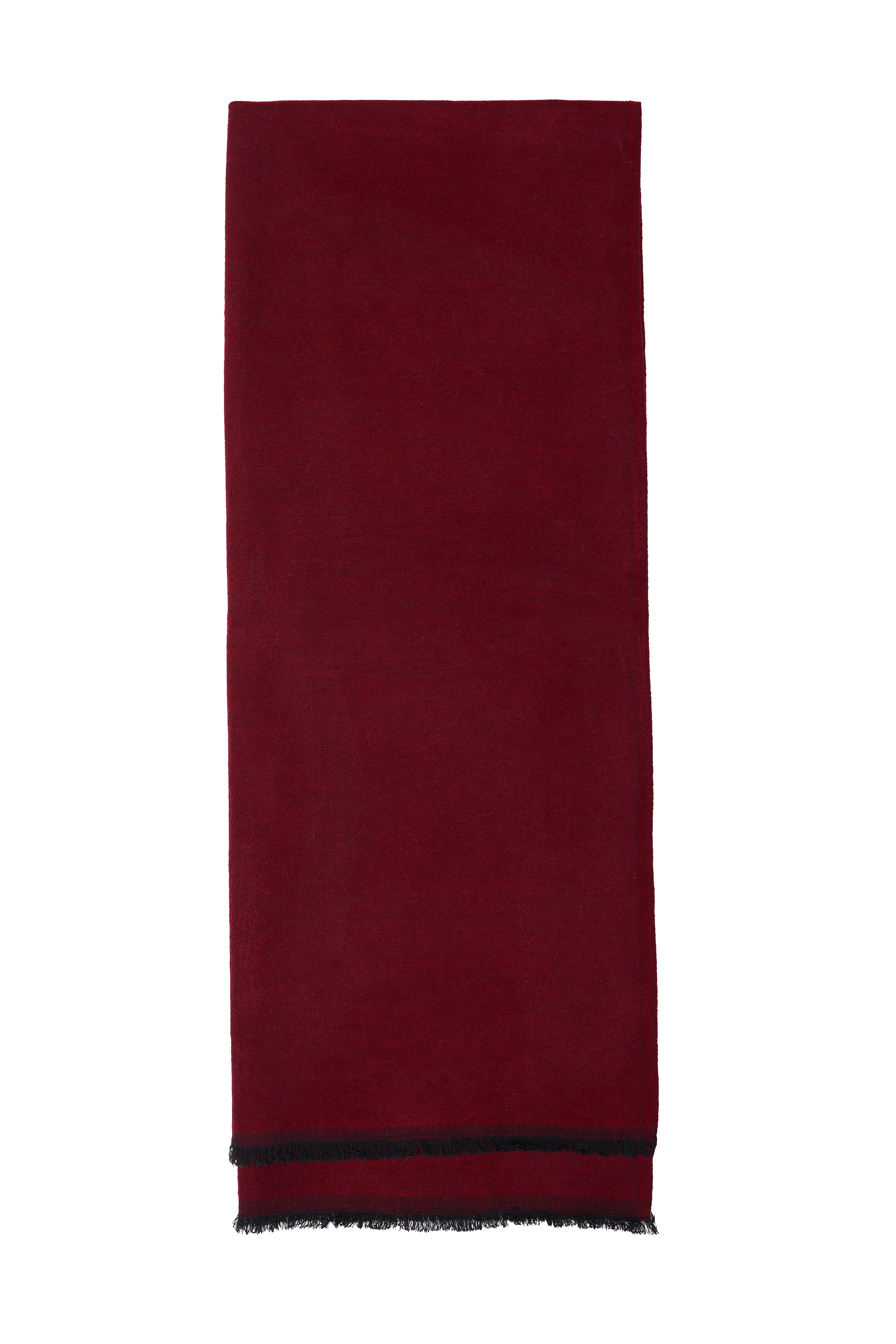 BURGUNDY SCARF WITH WOOL