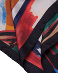 100% SILK SCARF WITH BLACK EDGES