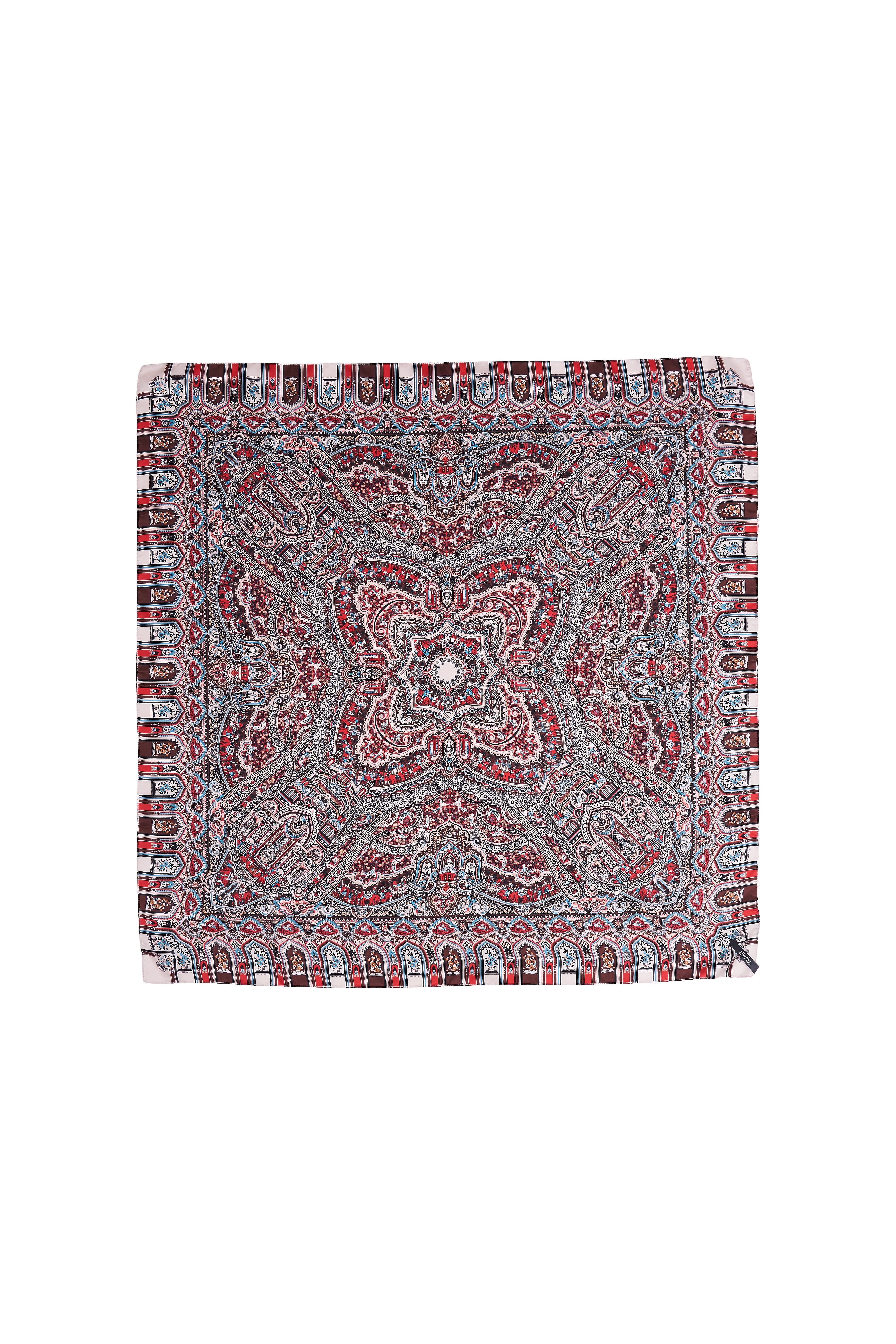 100% SILK RED PRINTED SCARF