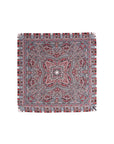 100% SILK RED PRINTED SCARF