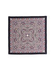 100% SILK PRINTED SCARF WITH BLACK FRAME