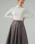 MID-CALF LENGTH STONE SKIRT