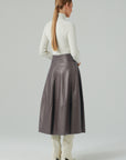 MID-CALF LENGTH STONE SKIRT