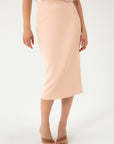 PENCIL HIGH WAIST PEACH SKIRT