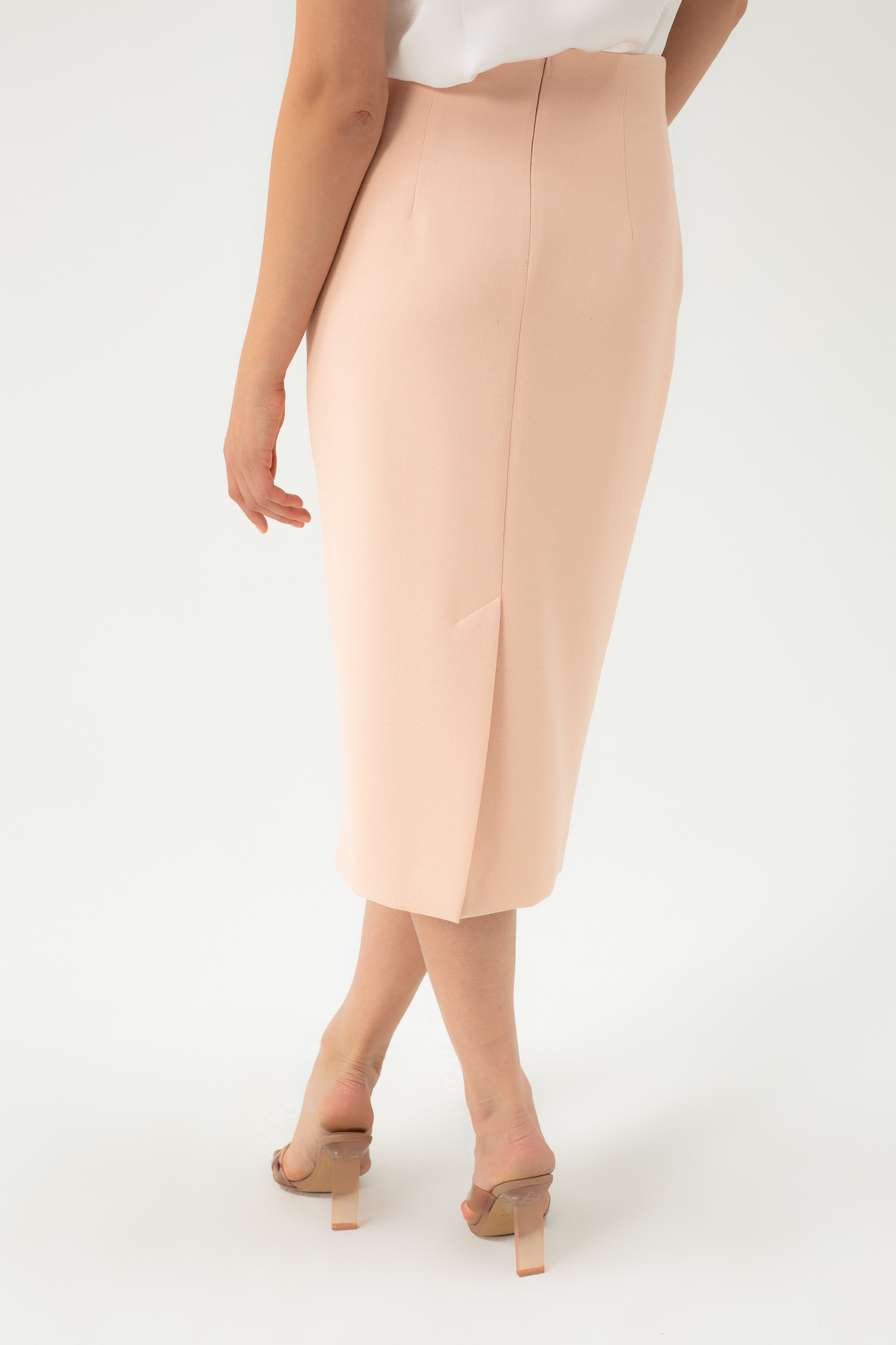 PENCIL HIGH WAIST PEACH SKIRT