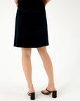 TRAPEZE CORDUROY MINI SKIRT