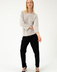 PURE WOOL LOOSE FIT BEIGE SWEATER